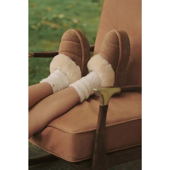 Ugg Women's Tazzlita Shearling-Lined Slippers - 7 Chestnut - Picture 3 of 6